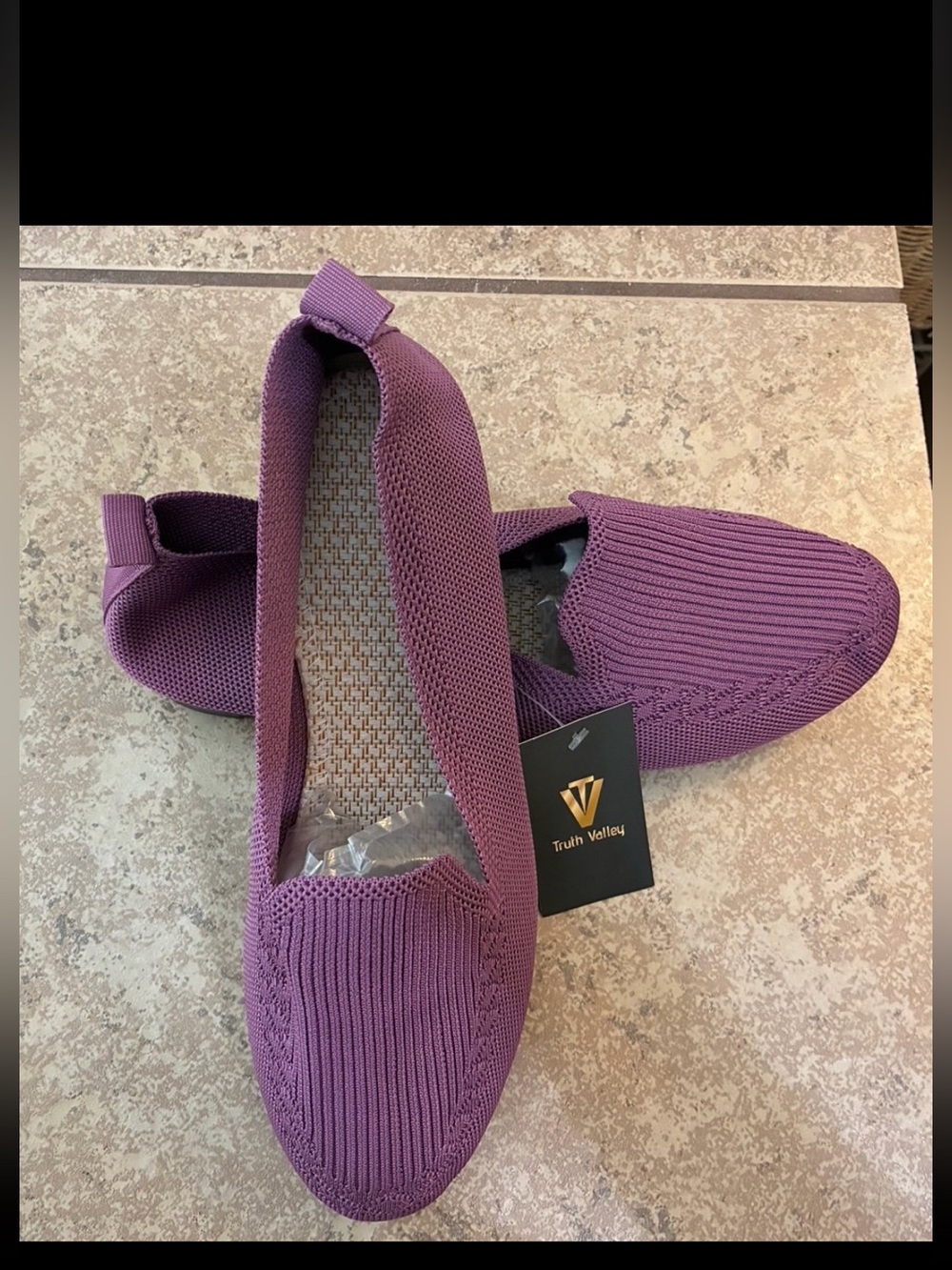 New! “Truth Valley” Women's Purple Casual Slip-On Sport Flat Shoes. Size: 9